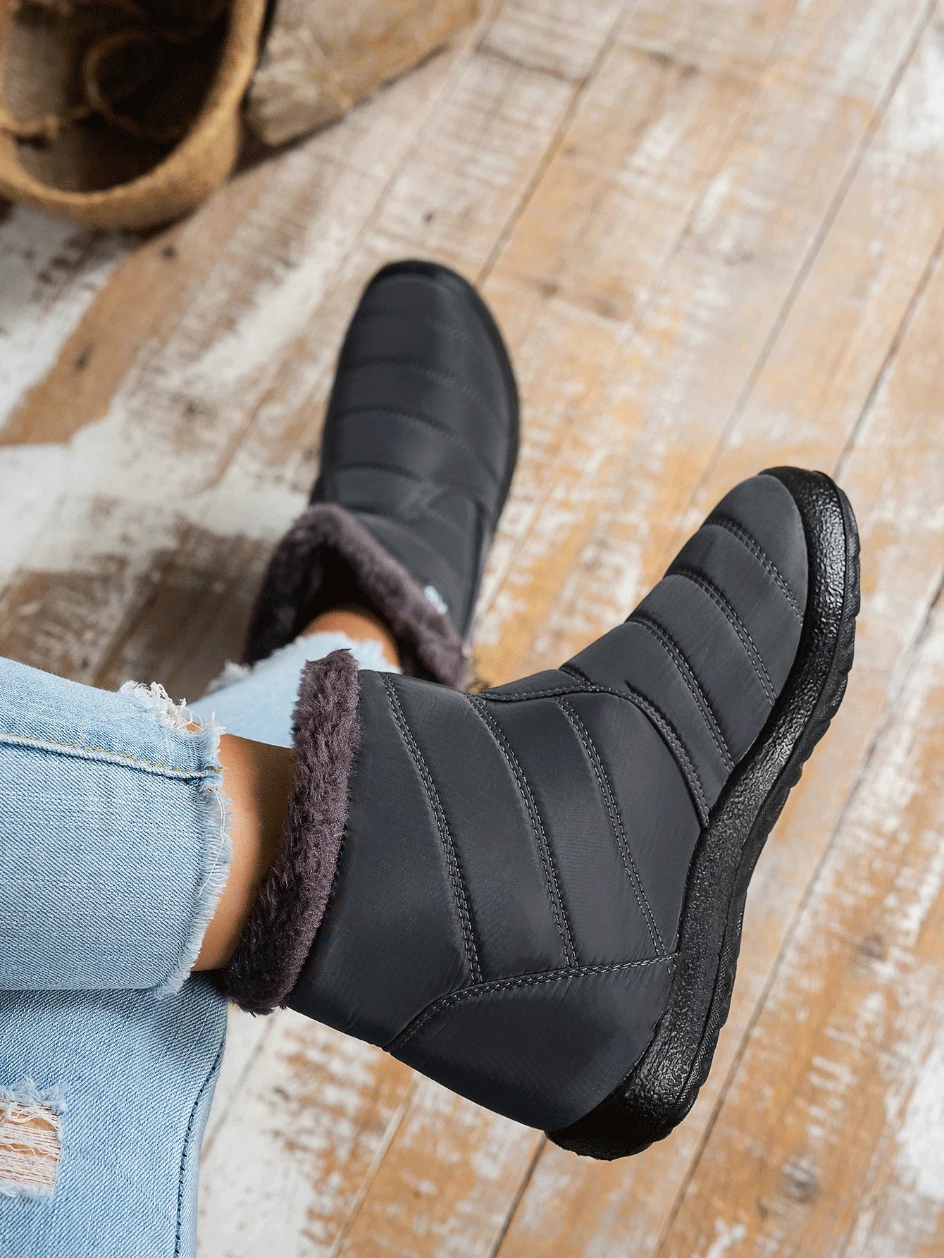 Women's shoes Solid-color warm mid-calf cotton boots women's Winter shoes Cotton boots cheap shoes clearance free shipping