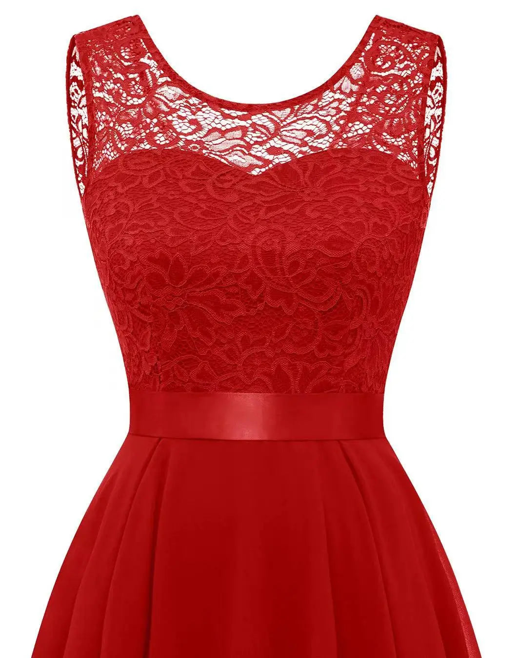 Sexy Lace Trim Chiffon Midi Dress Women's Party Dress Evening Dress Formal Dress Flared Hem Wedding Guest Dress Flowy A-line
