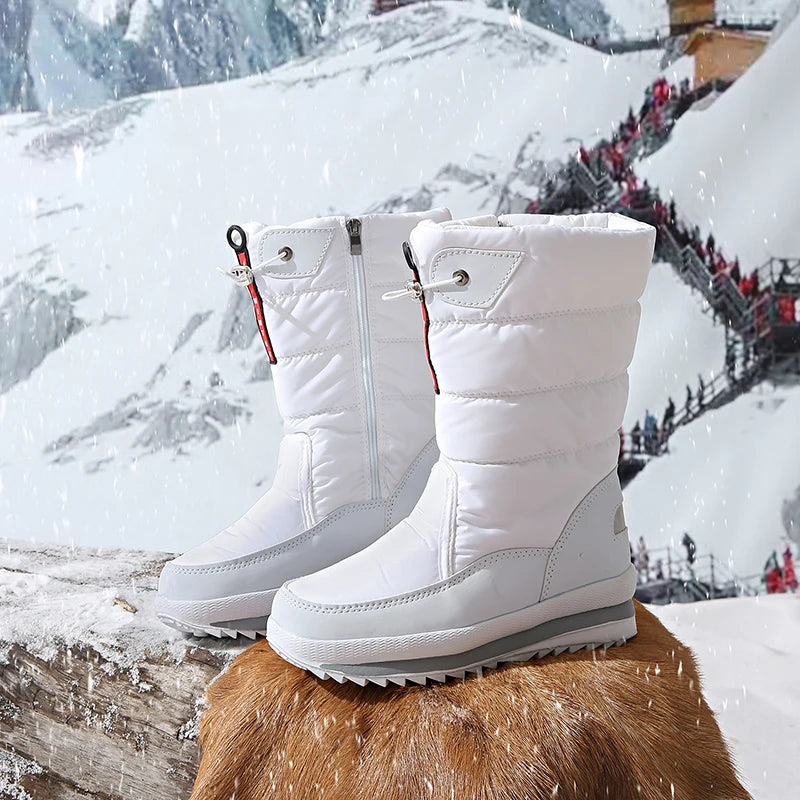 Autumn and Winter Cold-Proof Snow Boots for Men and Women, New Style, Fleece-Lined, Thickened, Non-Slip Cotton Shoes, Waterproof