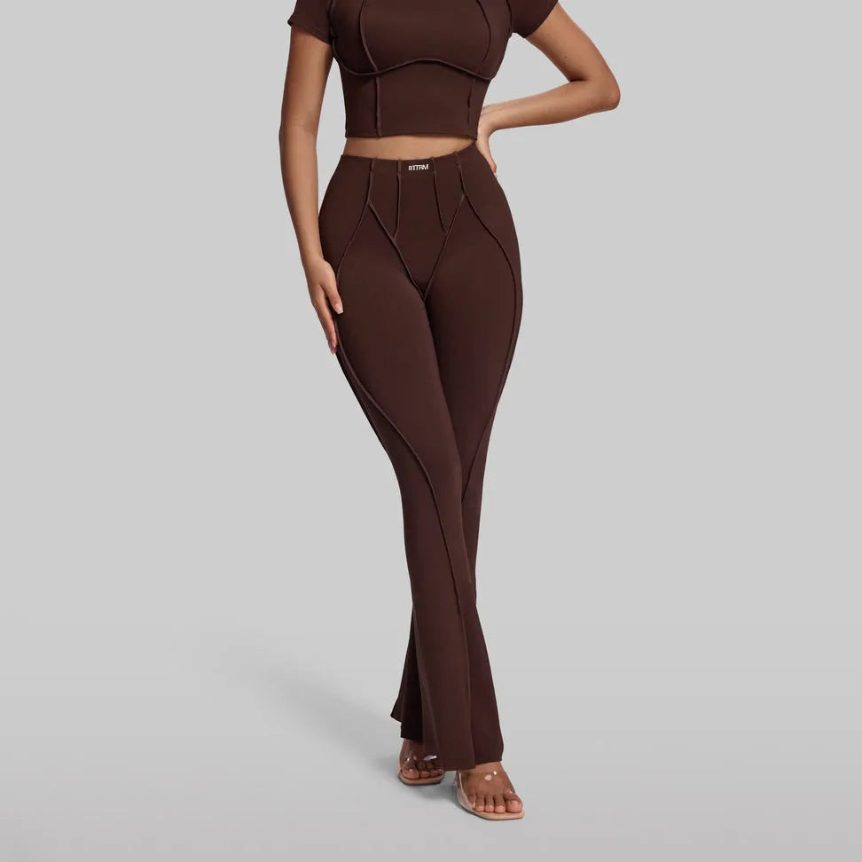 2026 BetterMe Seamless Yoga Flare Pants, High-Waisted Butt-Lifting Training Pants, Women's Running and Gym Workout Leggings