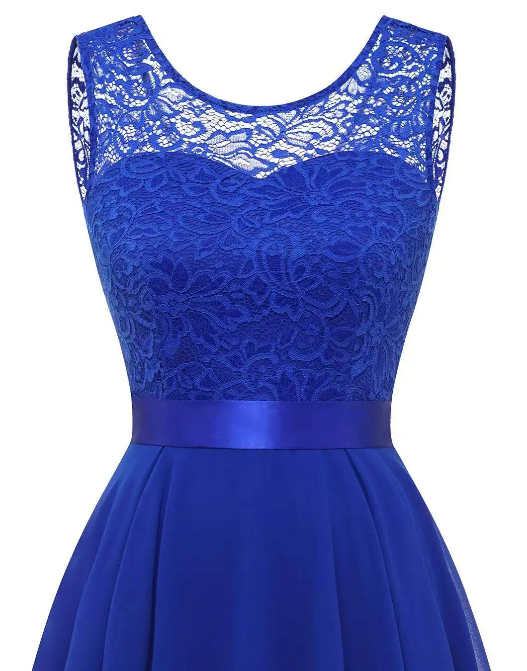 Sexy Lace Trim Chiffon Midi Dress Women's Party Dress Evening Dress Formal Dress Flared Hem Wedding Guest Dress Flowy A-line