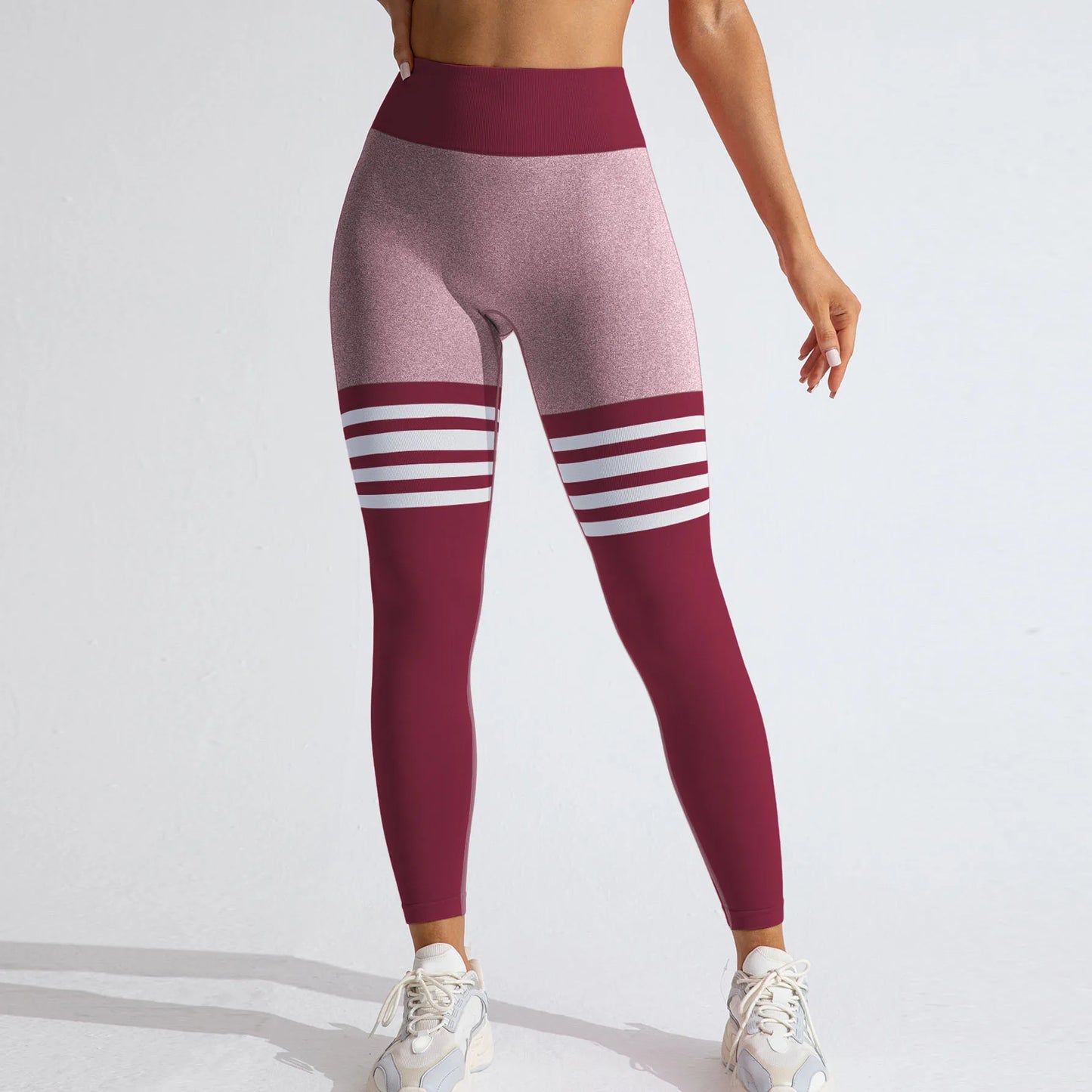 Women V Back Leggings Exercise Gym Fitness Athletic Workout Elastic Leggins High Waist Scrunch Yoga Pants Sports Tights S-XL