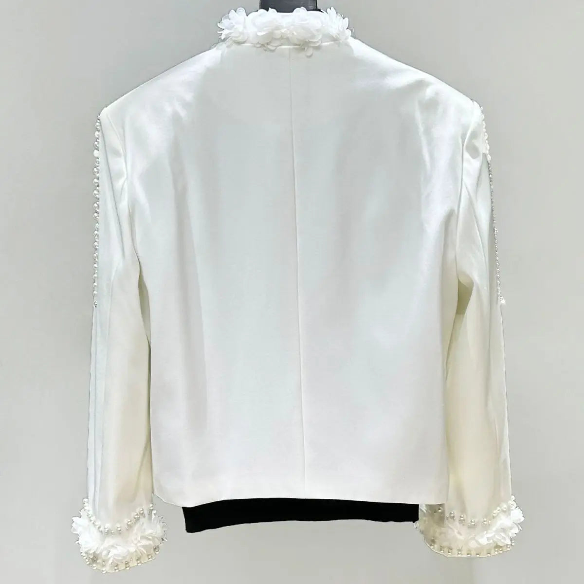 Fashion Men's Jacket Spring Autumn High-End Pearl Niche Personality Design Short Men's Stand Collar Coat