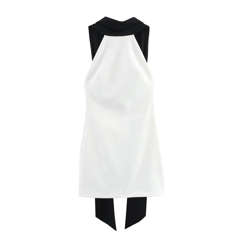 Women's Dress 2025 Halter White Mini Dress Off Shoulder Elegant Party Dresses Woman Summer Backless Short Dresses Vestidos Sexy
