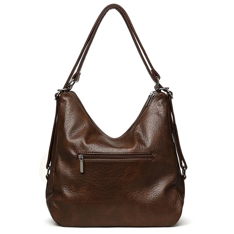 High Quality Large Capacity 3 In 1Women Backpack Luxury Soft Leather Shoulder Crossbody Bag For Women Fashion Ladies Handbag Sac