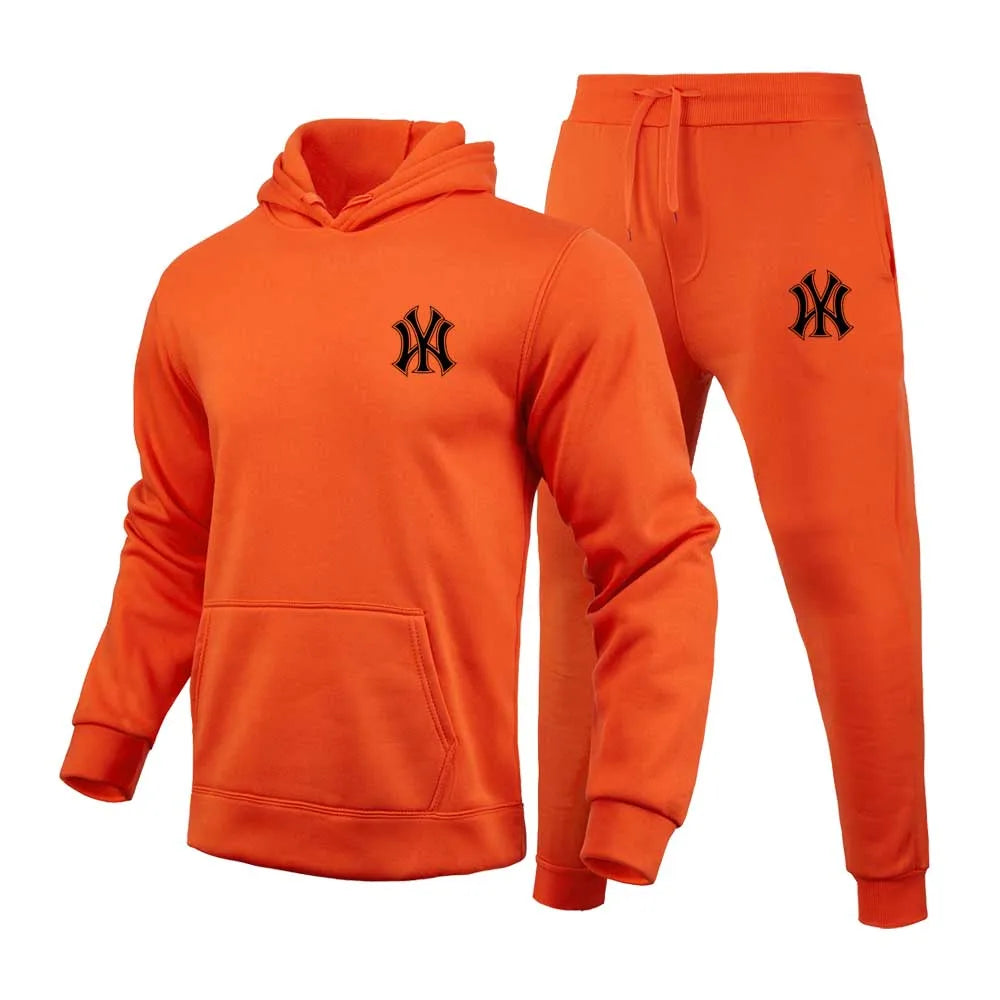 Sportswear, hoodies, drawstring pants, men's sports hoodies, running sportswear for autumn and winter