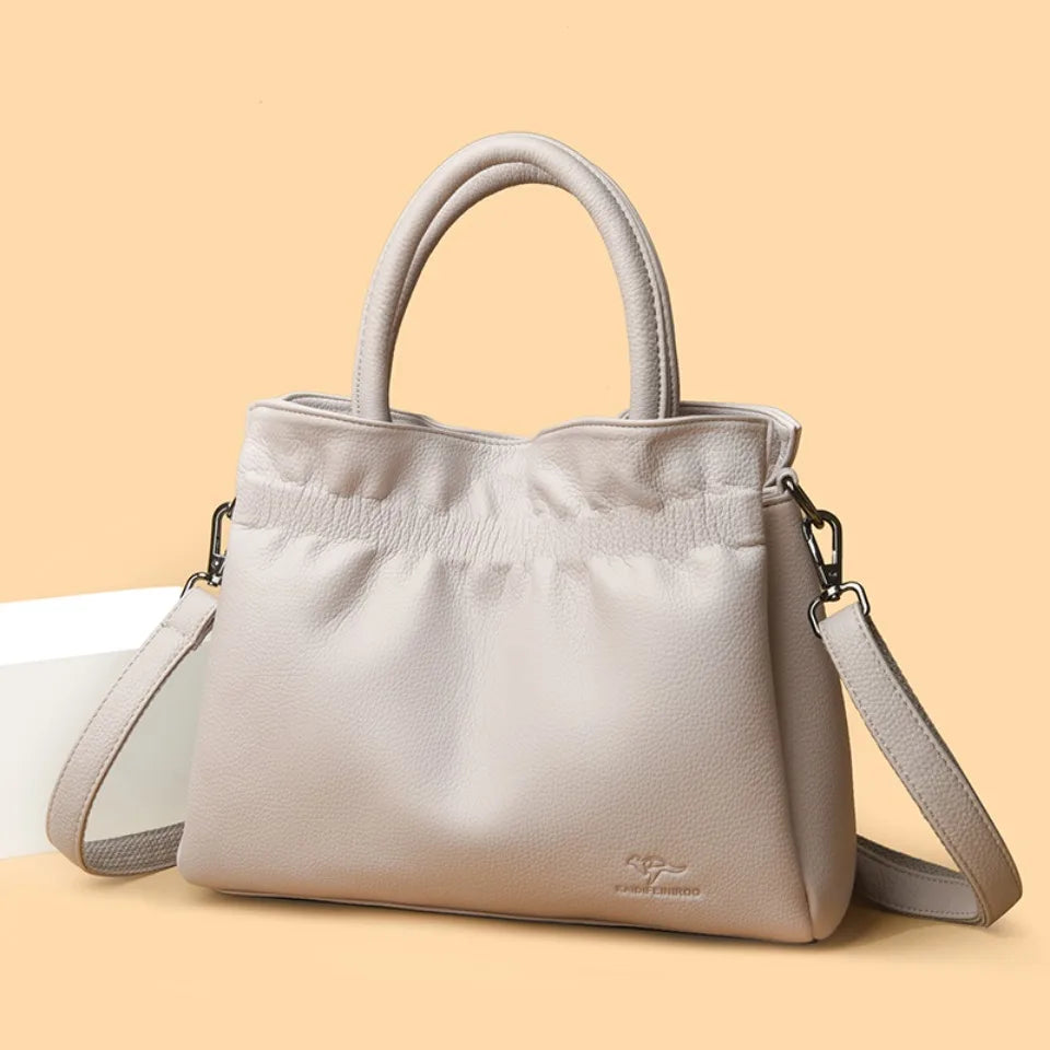 Luxury Soft Leather Shoulder Crossbody Bag for Women Mother 2025 Designer Handbags and Purse Female Small Casual Tote Sac A Main
