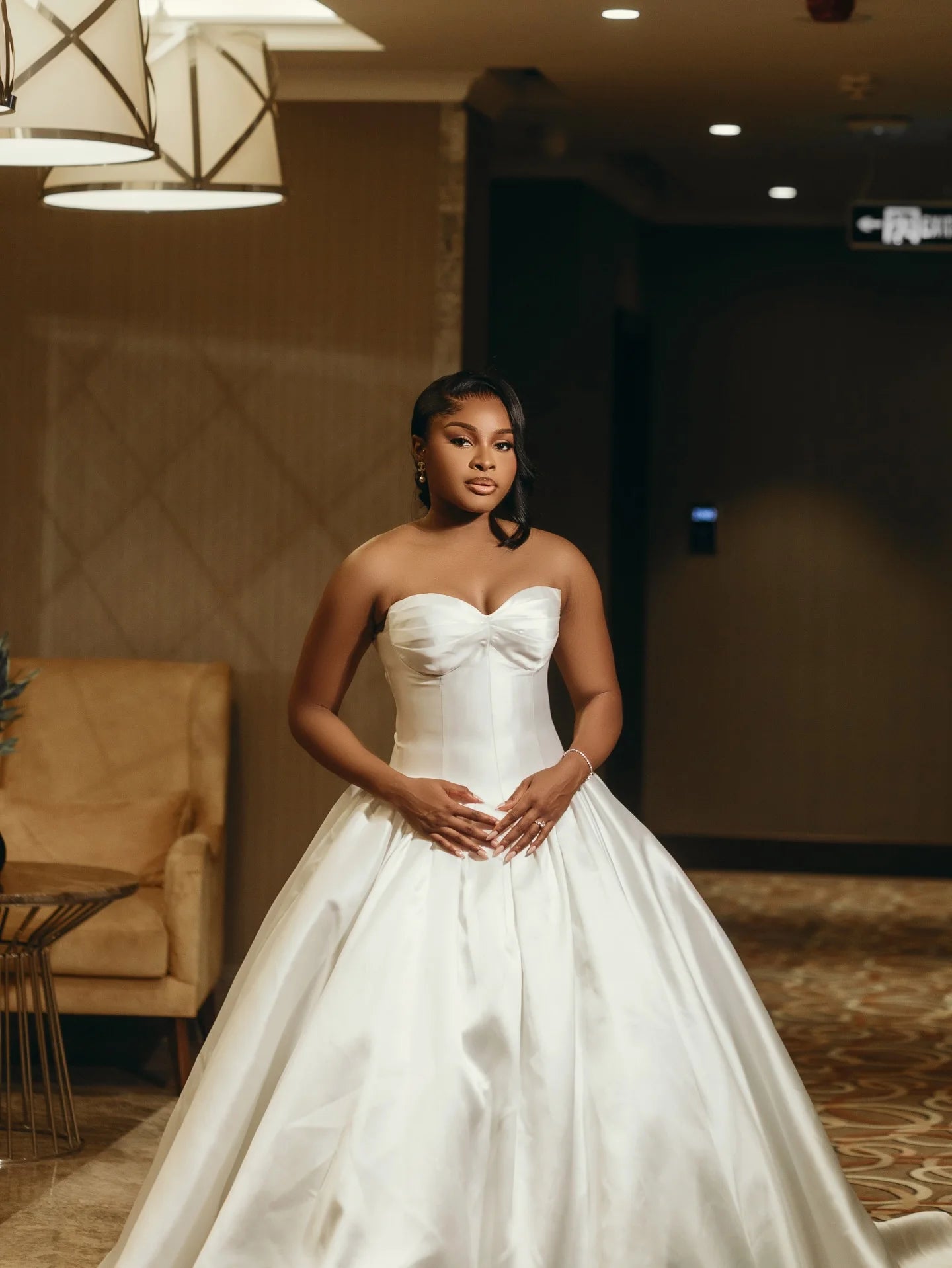 Simple White Wedding Dresses for Bride Sweetheart Drop-Waistline Corset Satin Summer Africa Bridal Ceremony Gown Customized