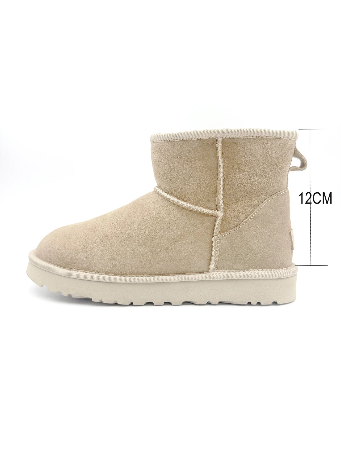 Women Winter Snow Boots Genuine Sheepskin Lined Boots Cow Suede Leather Ankle Boots Warm Fur Boots EVA Platform Casual Shoes