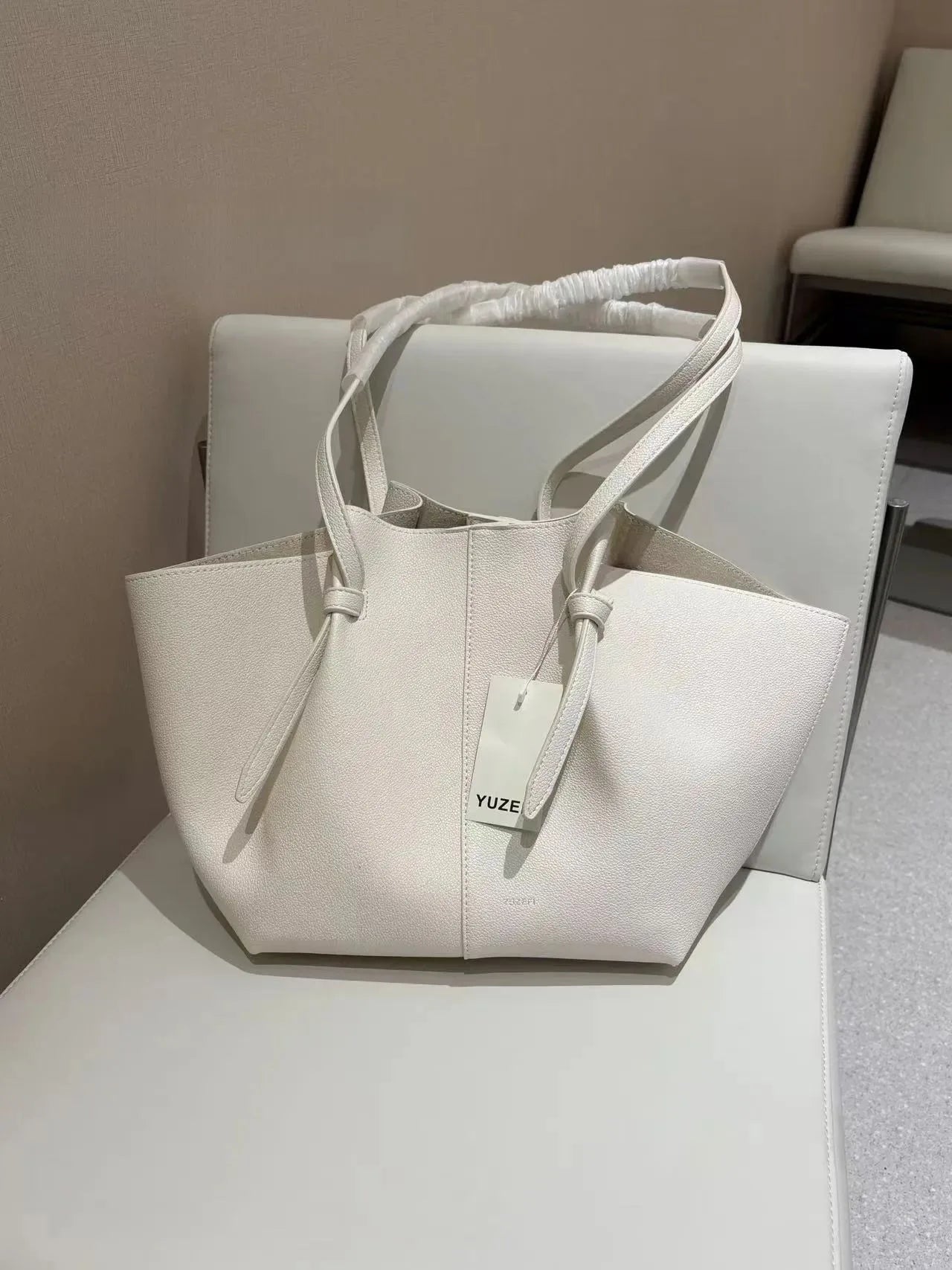 Yuzifi Luxury Brand Women Genuine Leather Handbag Large Size MOCHI Tote Bag High-quality Multi-functional Lady Shopping Bag