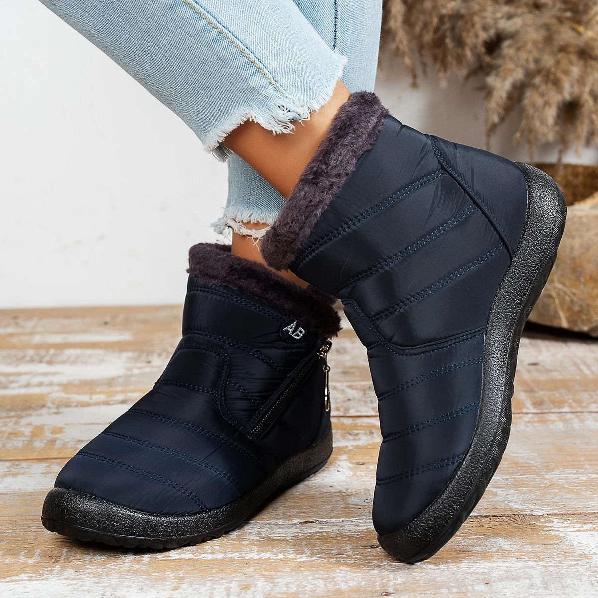 Women's shoes Solid-color warm mid-calf cotton boots women's Winter shoes Cotton boots cheap shoes clearance free shipping