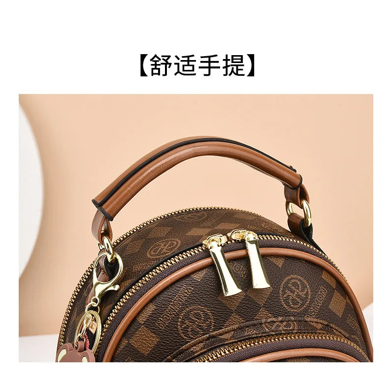 Fashion Trend Women's Backpack High Quality Soft Leather Women School Bag Famous Luxury Designer Female Shoulder Bags Sac A Dos