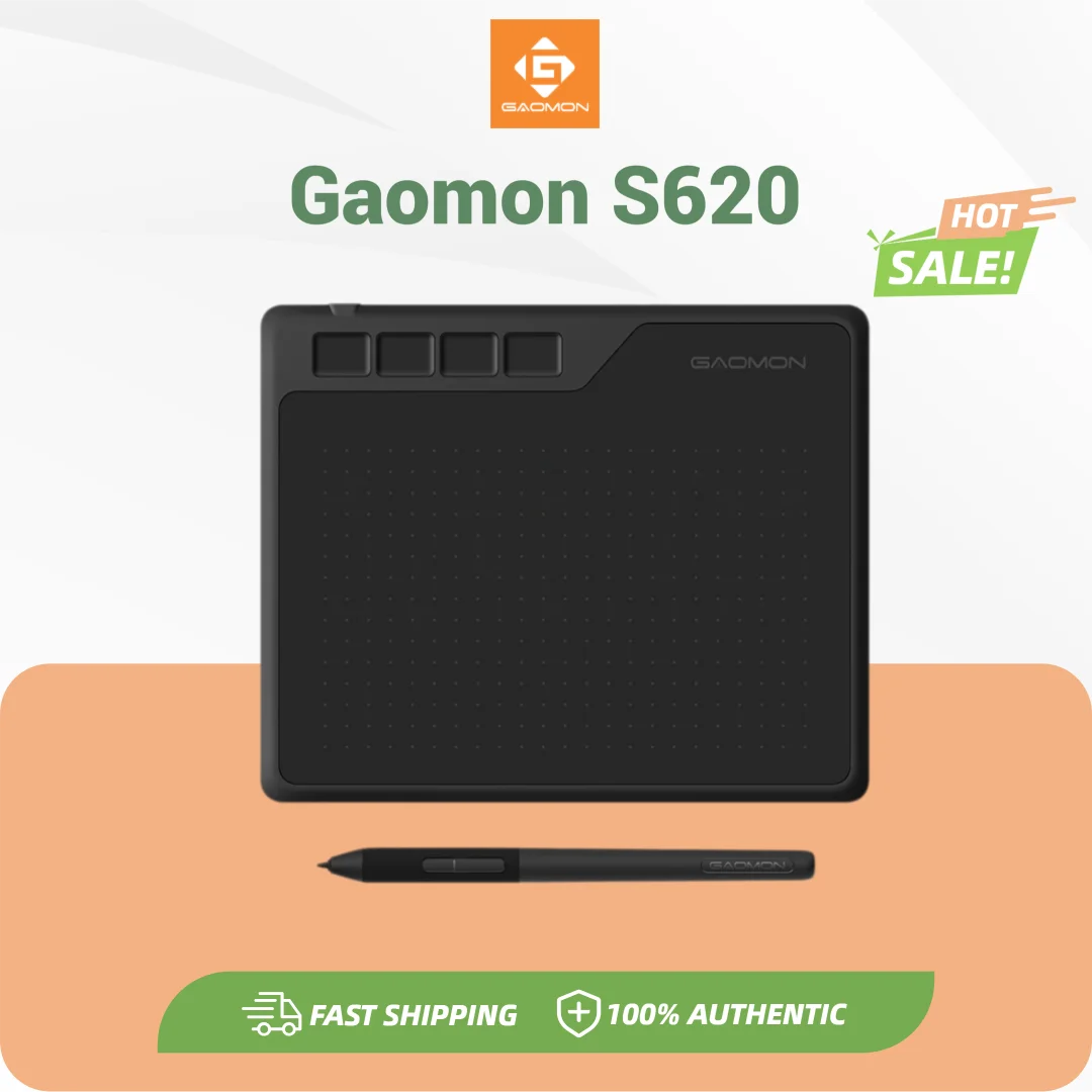 GAOMON S620 Portable Graphics Tablet 6.5x4 Inch Writing Board for Android Easy Connection Small Lightweight for Outdoor Drawing