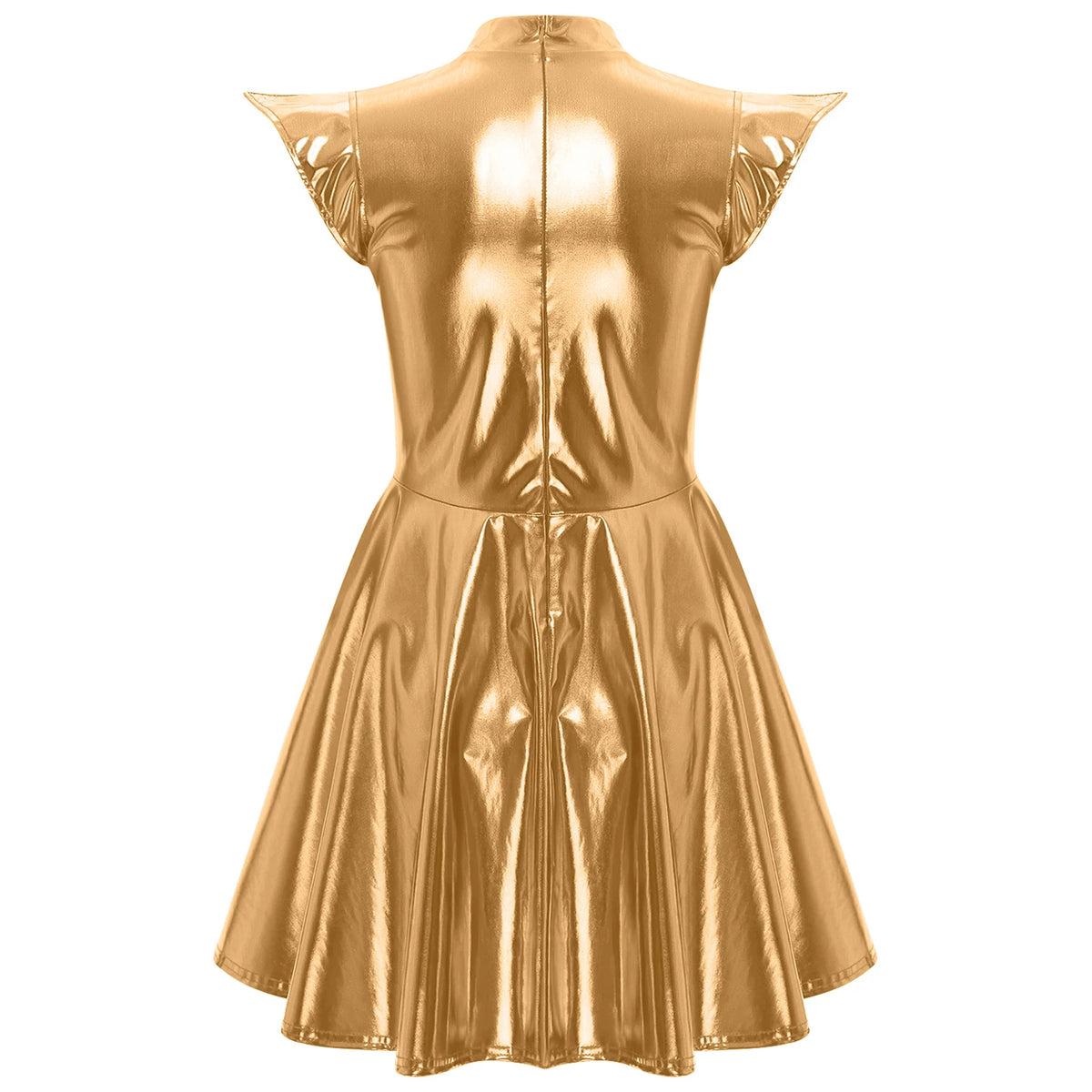 Womens Astronaut Alien Outer Space Alien Robot Cosplay Dress Halloween Cutie Costume Sequin Metallic Shiny A-line Mini Dresses
