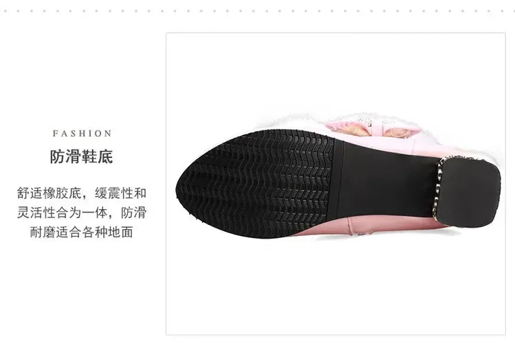 Winter Warm Knee High Boots Women Platform Wedges High Heels Snow Boots Slip on Winter Ladies Shoes White Black Pink 2025