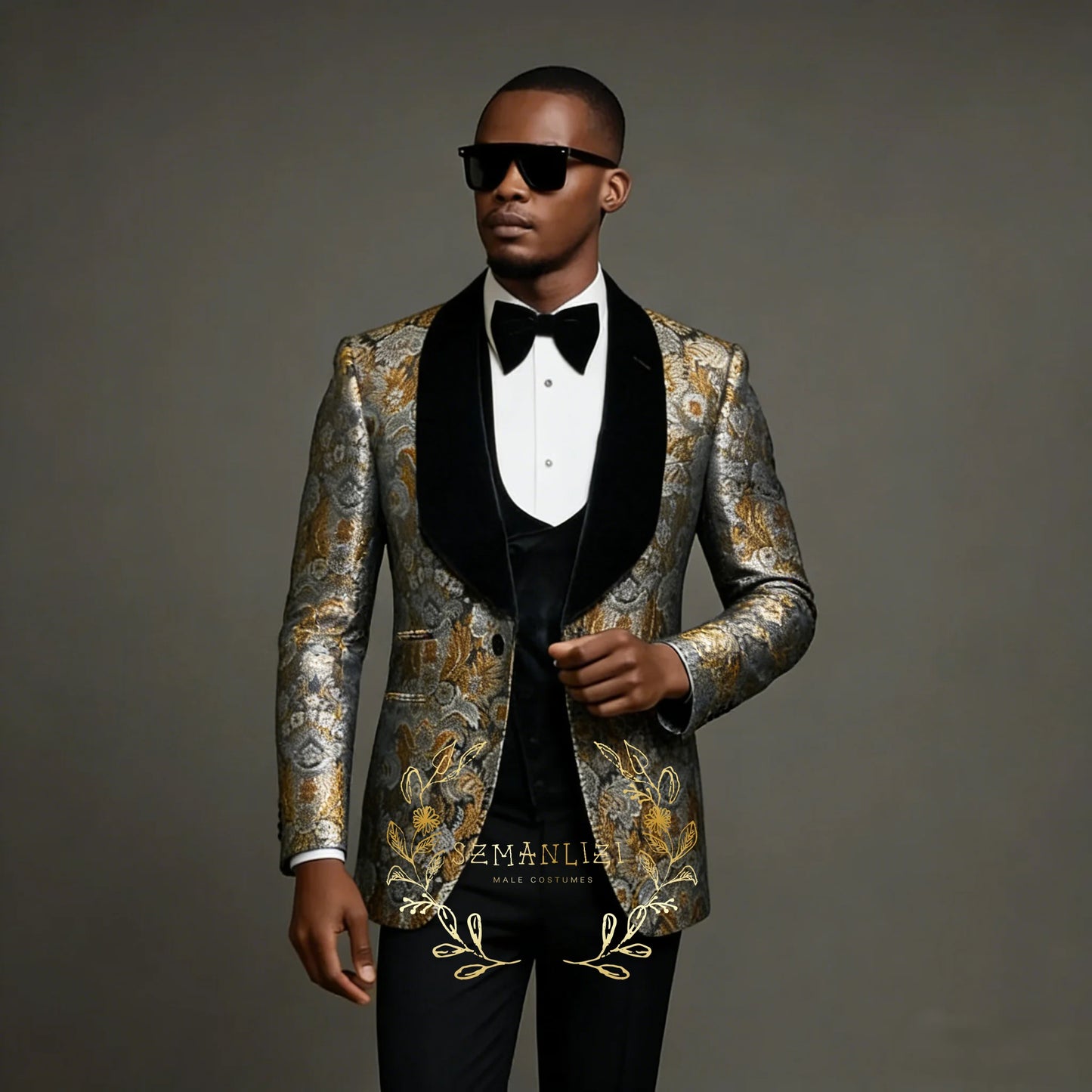Latest Designs Printed Floral Mens Suits For Wedding Shawl Lapel Groom Tuxedos Slim Fit Terno Masculino Prom Party 3 Pieces Set