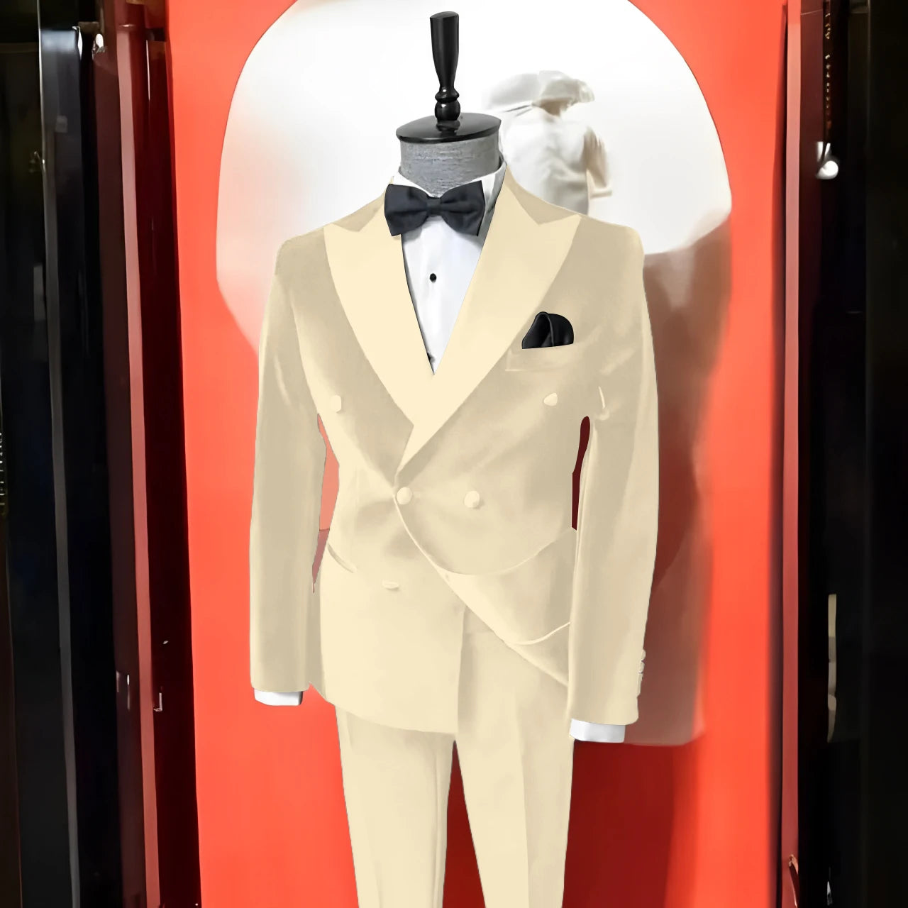 Black Velvet Suits for Men Peak Lapel Formal Wedding Groomsmen 2 Piece Jacket Pants Male Clothing Luxury Costume Homme Terno