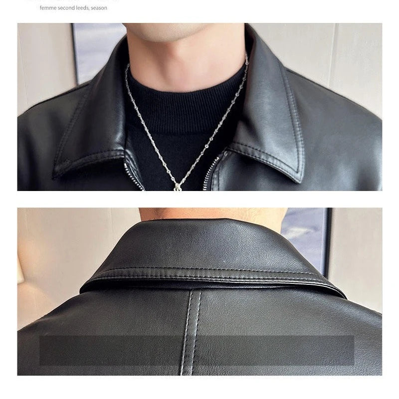 Men's 2026 Motorcycle Biker Jacket, Faux Leather PU Motorcycle Jacket, Slim Fit Stand Collar, Streetwear Zipper Jacket