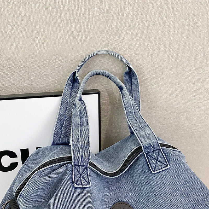 Fashion Big Denim Handbag Women Bag Lady Shoulder Messenger Bags Jeans Luxury Female Large Capacity Travel Tote bags