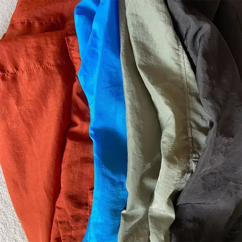 Top quality luxury knee-length  summer youth leisure sports nylon shorts loose men's beach 5-point pants