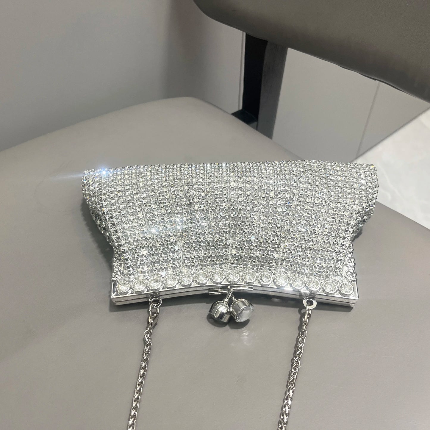 Handle Rhinestones Evening clutch Bag Purses and handbag luxury Designer shiny Crystal Clutch purse bucket bag shoulder bags