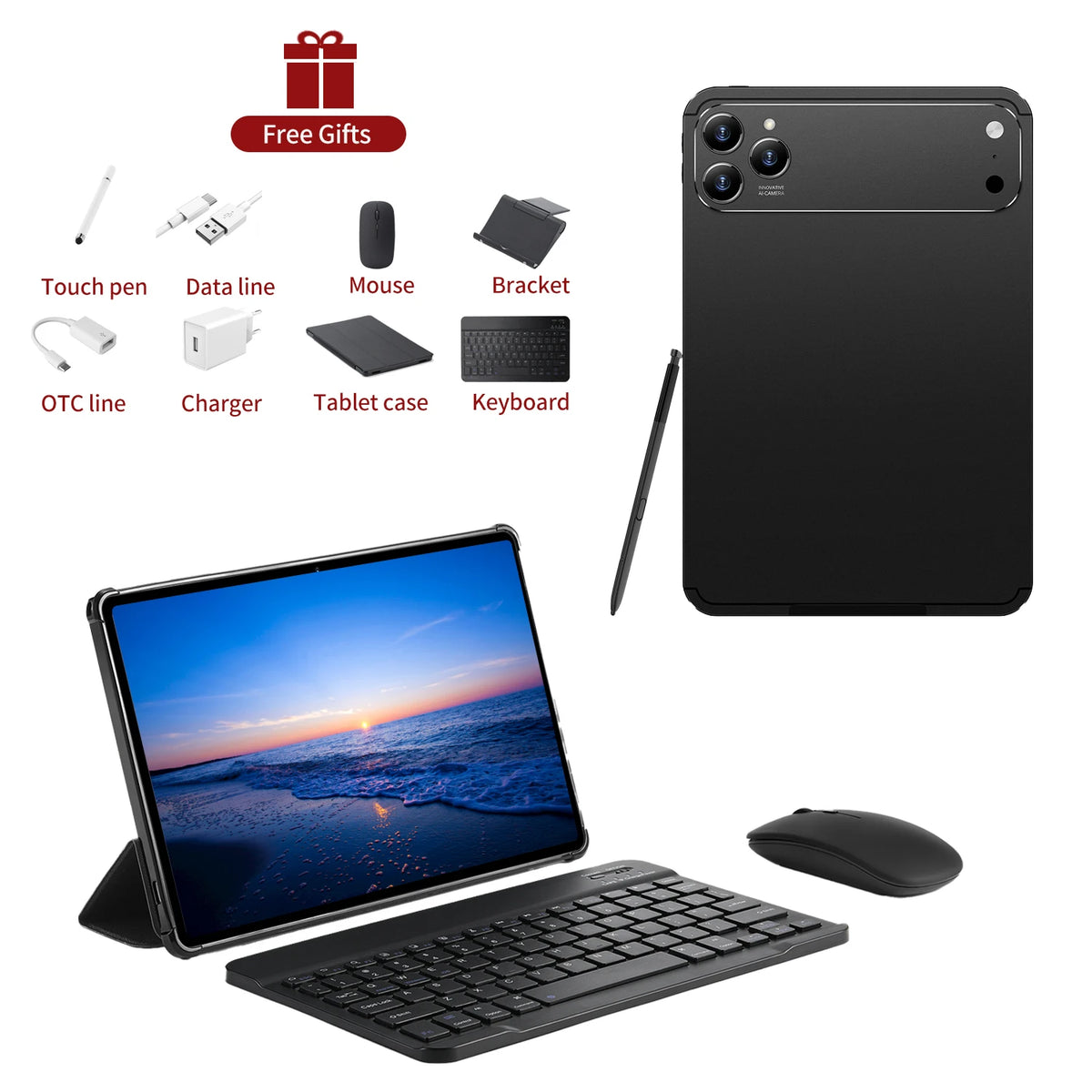 Original Global Version Hot Sale Tablet Pad 17 Pro 10.1 Inch HD 4K Android 15 16GB+1T 10000mAh 5G Dual SIM WiFi GPS 2026 New Tab