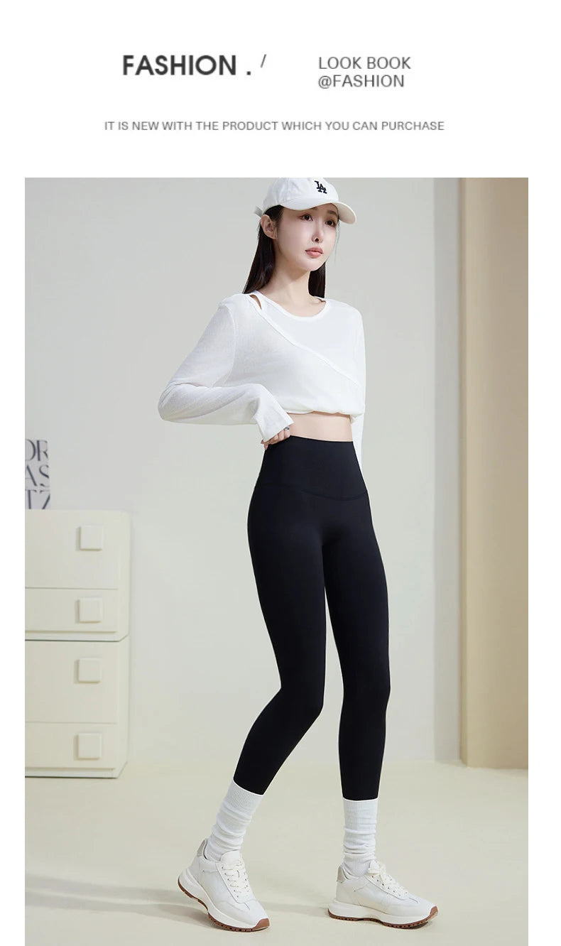 BIVIGAOS Spring Summer Back Pocket Nude Feel Sharkskin Leggings Women Fish Bone High Waist Push Up Sport Fitness Running Legging