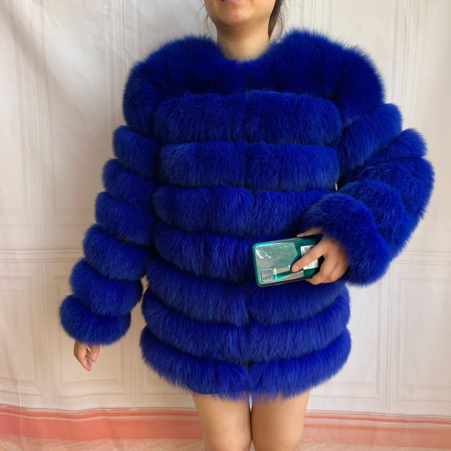 NEW Style Length Sleeves 4in1 Real Fur Coats Women Natural Real Fur Jackets Vest Winter Outerwear Women Fox Fur Coat Quality Fur