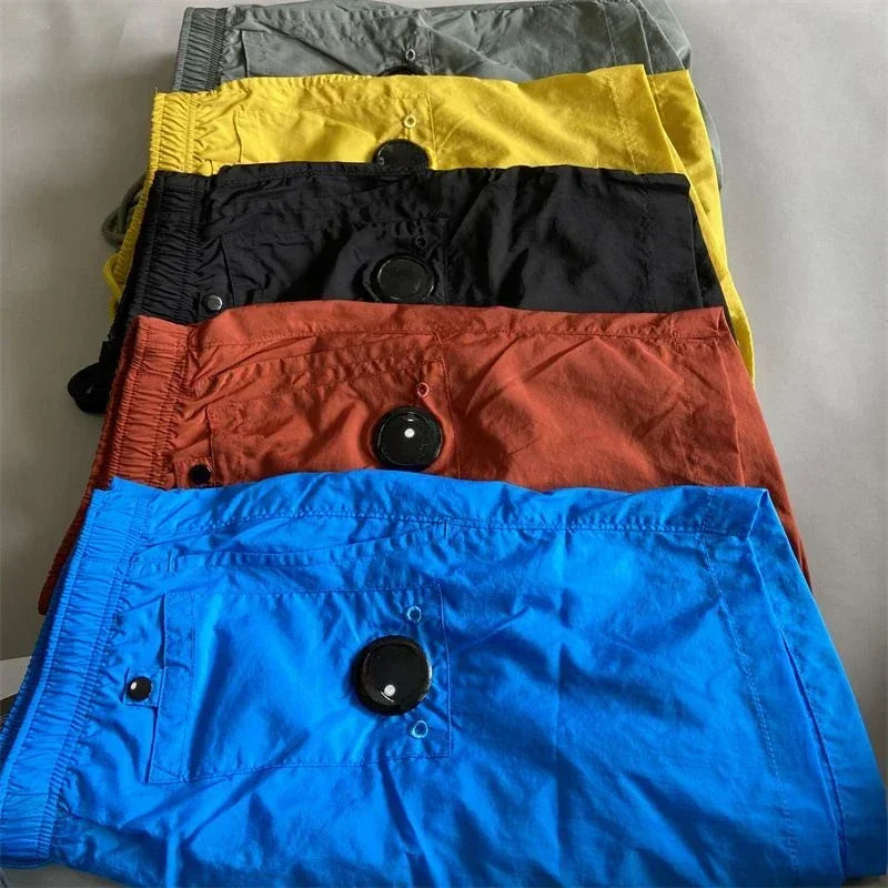 Top quality luxury knee-length  summer youth leisure sports nylon shorts loose men's beach 5-point pants