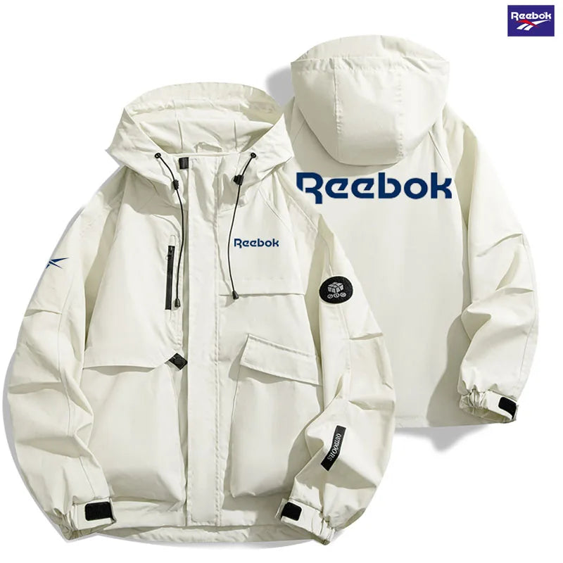 Reebok Men's Waterproof Jacket - Outdoor Hiking and Camping Windproof Hooded Softshell Zipper Coat - Suitable for Both Men and W