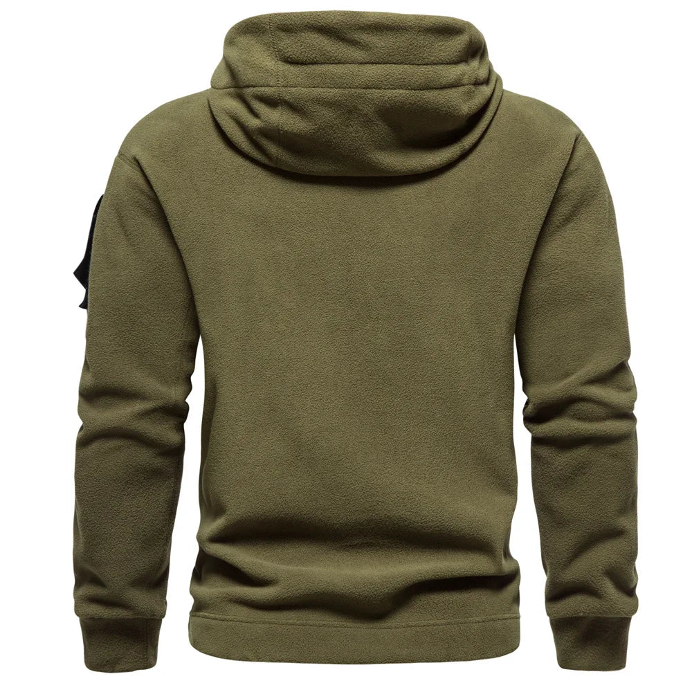 2026 Autumn Spring Fleece Hoodies Men Tactical Sweatshirts Outdoor Thermal Multi-pocket Polar Pullovers Hoodies Man Clothing