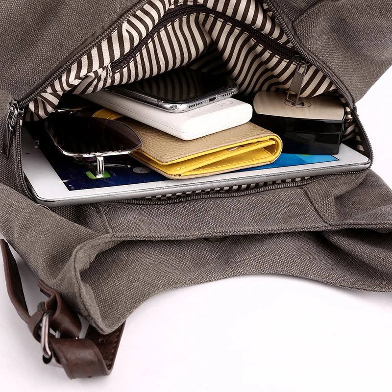 Canvas patchwork Female Top-Handle Bag Women Shoulder Bag Vintage Ladies Commuting Handbags