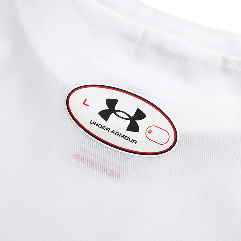Underarmour Tight-Fitting Short-Sleeved Men's Fitness Clothing for Running and Training, Comfortable, Quick-Drying, Breathable, Stretchy, Close-Fitting Sports T-Shirt 1387560-100