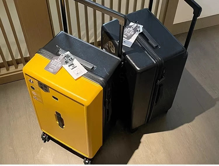 Large Capacity Wide Handle Suitcase Five Wheels Explosion Proof PC Luggage with Brake Spinner Wheels Trolley Case 22/28/36 Inch