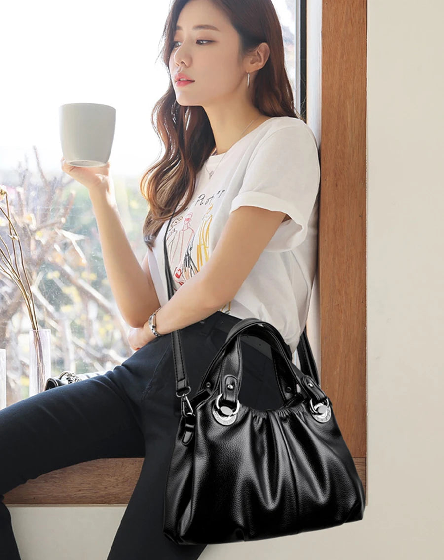 Fashion Lady Crossbody Bag Luxury Genuine Leather  Trend Women Shoulder Bags High Quality Vintage Large Capacity Handbag Bolsos