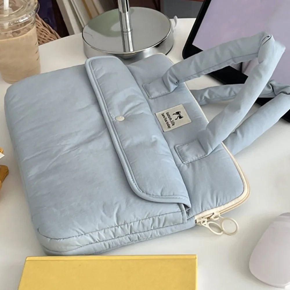 Fashion 15.6inch Portable Laptop Bags Bow with Handle Laptop Case Lightweight Cute Notebook Sleeve Women's Bag