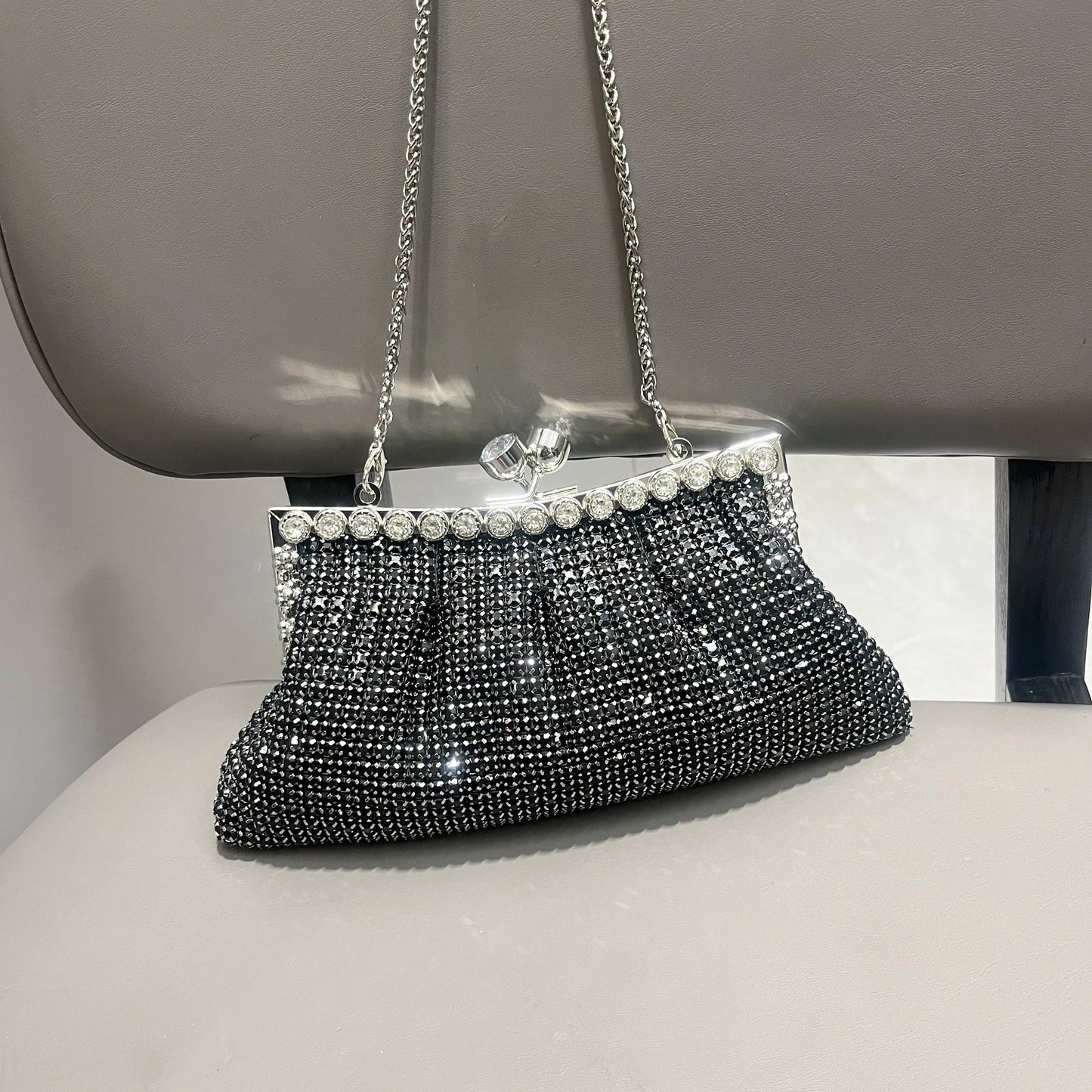 Handle Rhinestones Evening clutch Bag Purses and handbag luxury Designer shiny Crystal Clutch purse bucket bag shoulder bags