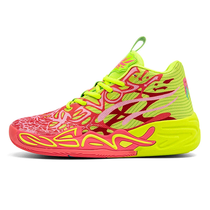 High Top Basketball Shoes for Men Women Anti-Slip Outdoor Sports Sneakers Breathable Athletic Training Shoes for Gym Running
