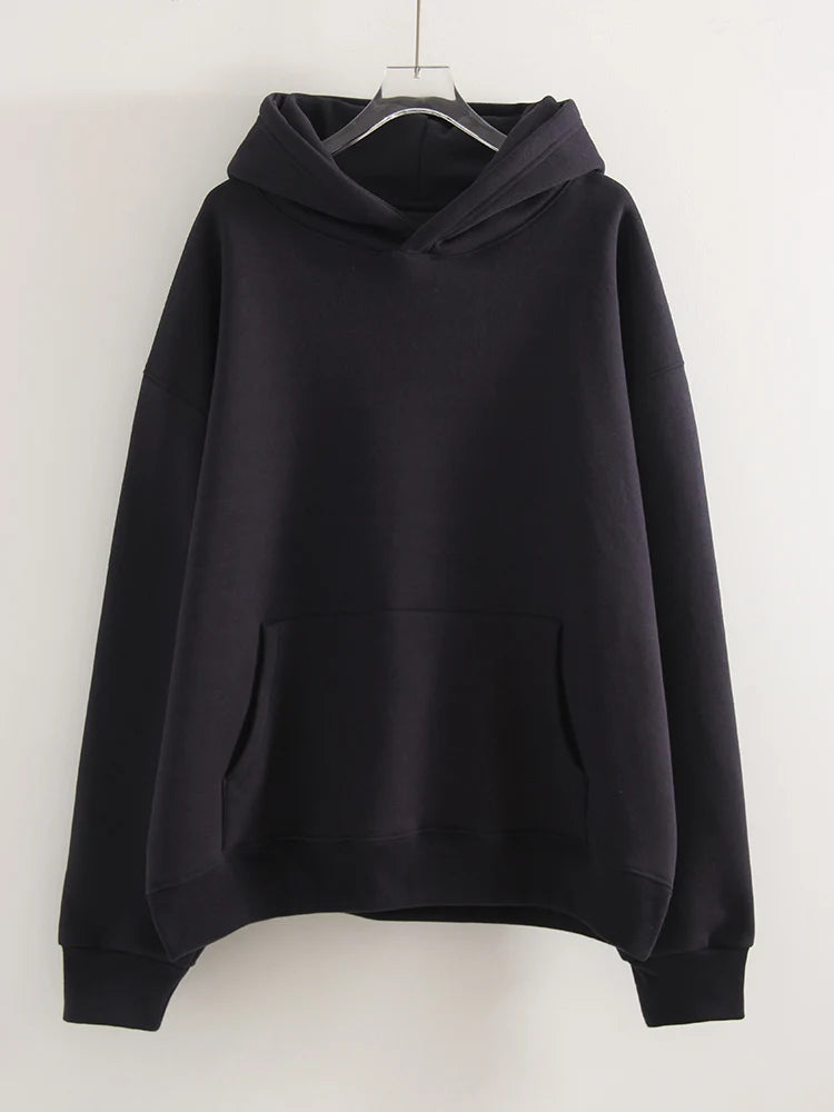 Winter Warm Hoodies Oversized For Women With Fleece Inside Yellow Thick Sweatshirts With Hooded Women Pink Hoodies Velvet Winter