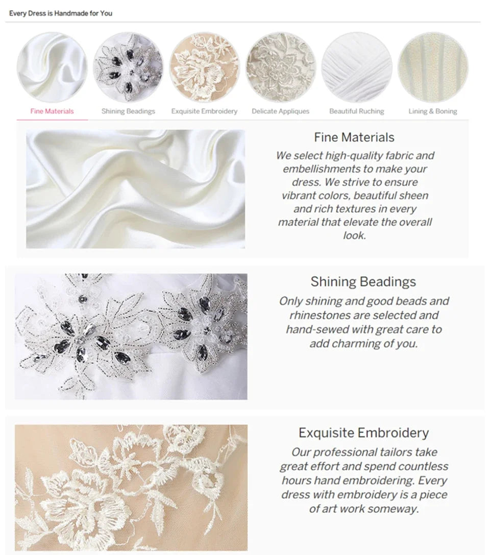 Moonlight Vintage Wedding Dress for Women Appliques Off the Shoulder Sequined Mermaid Lace up Robe De Mariee Customized