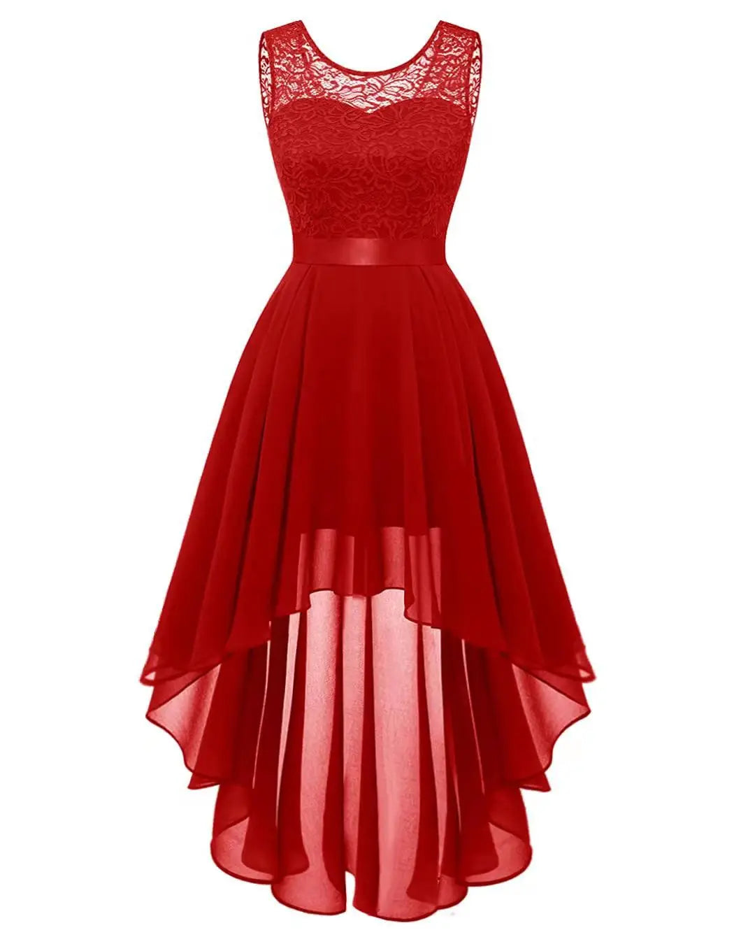 Sexy Lace Trim Chiffon Midi Dress Women's Party Dress Evening Dress Formal Dress Flared Hem Wedding Guest Dress Flowy A-line