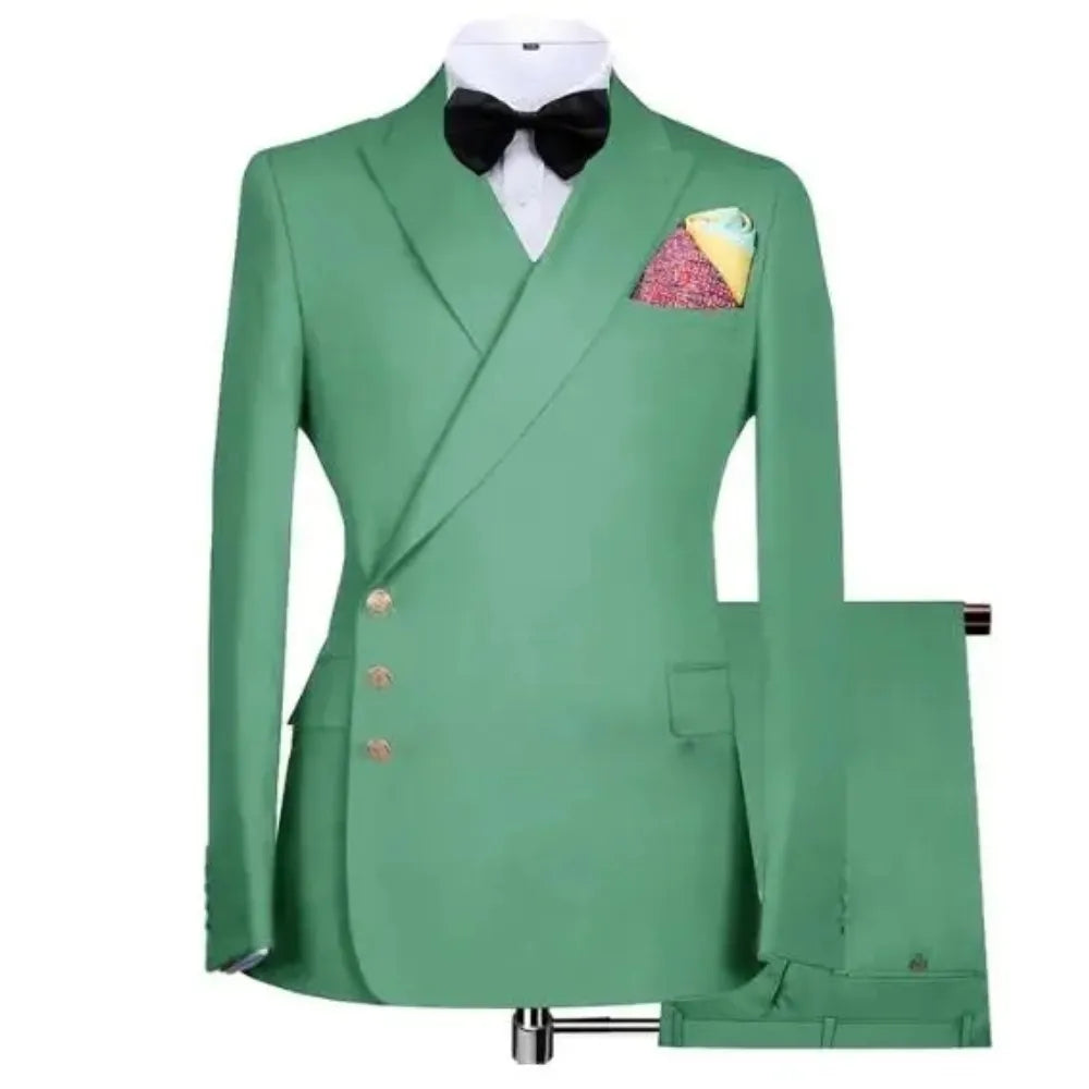 Formal Men Suits Spacial Design 3 Buttons Blazer Pants Business Wedding Groom Prom Tailored Made Suits For Men