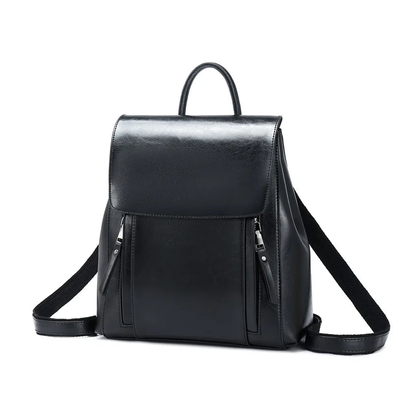 Women Backpack Cross Body Shoulder Bag Genuine Leather Girls School Female Natural Skin Book Laptop Rucksack Messenger Bags