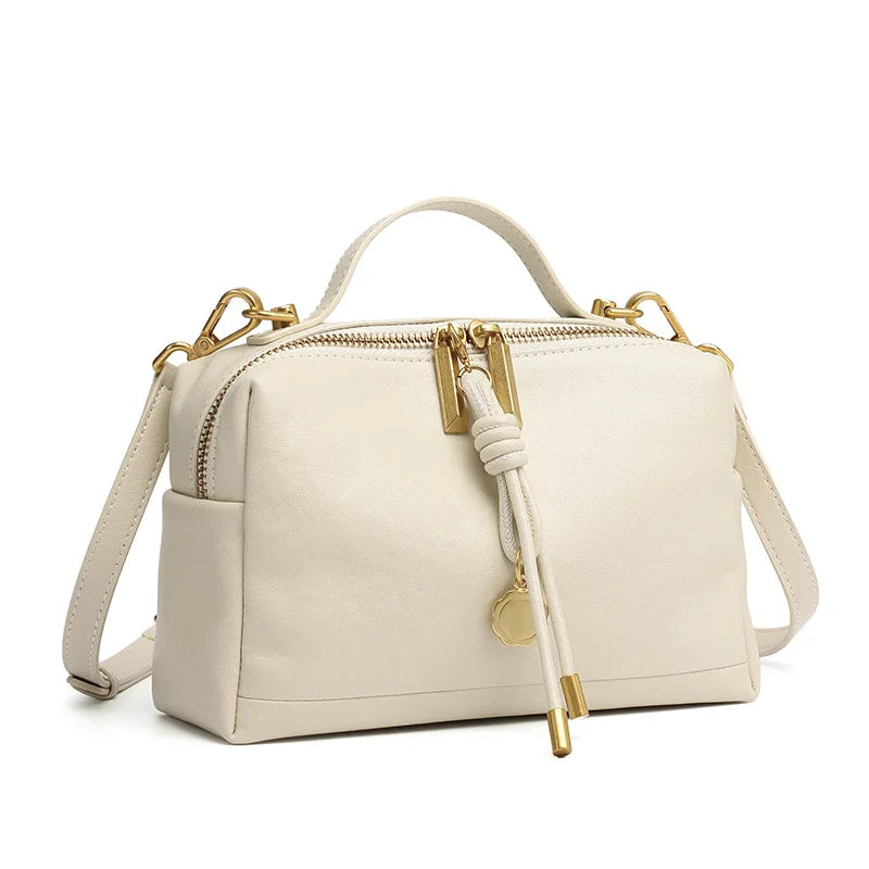 YANATARI Luxury Handbags Female Crossbody Bags Shoulder Bag Women Bags New Fashion 2026 Genuine Cowhide Leather Satchel
