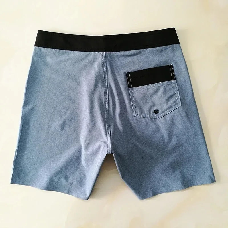 Pro Quick-dry Waterproof Board Shorts Laser  Lightweight Men's Boardshorts Spandex High Stretch Bermuda Brand Swim Trunks