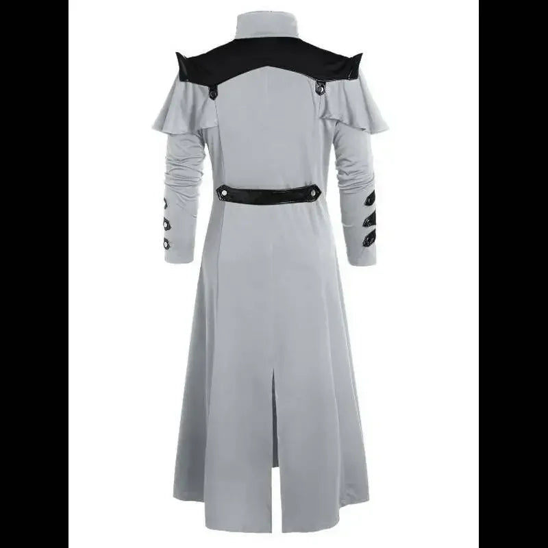 Medieval Court Banquet Long Zipper Split Stage Performance Props Clothes Men's Coat Style Fashionable And Elegant Design