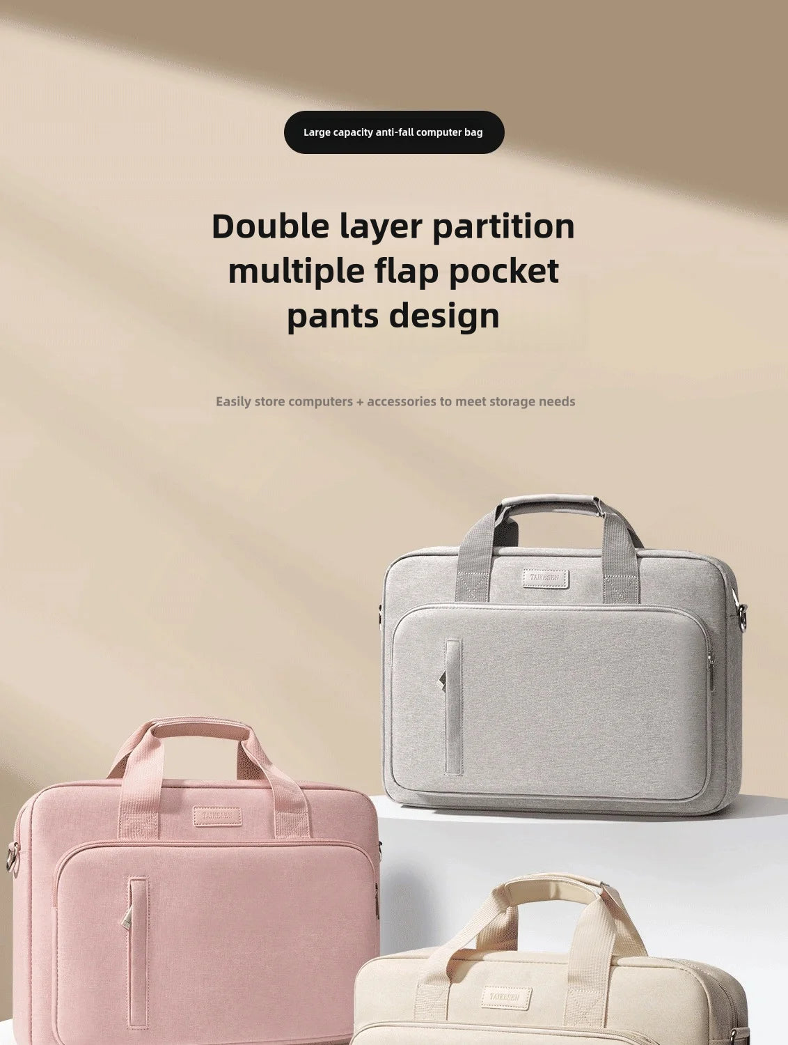 Laptop Bag Case 13.3 14 15.6 17.3 Inch Waterproof Notebook Bag for Macbook Air Pro 13 15 Computer Shoulder Handbag Briefcase Bag