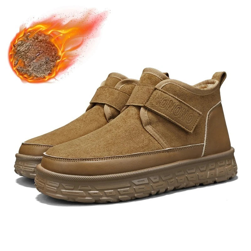 Mens Winter Snow Boots High Top Warm Comfortable Slip Resistant Shoes for Cold Weather