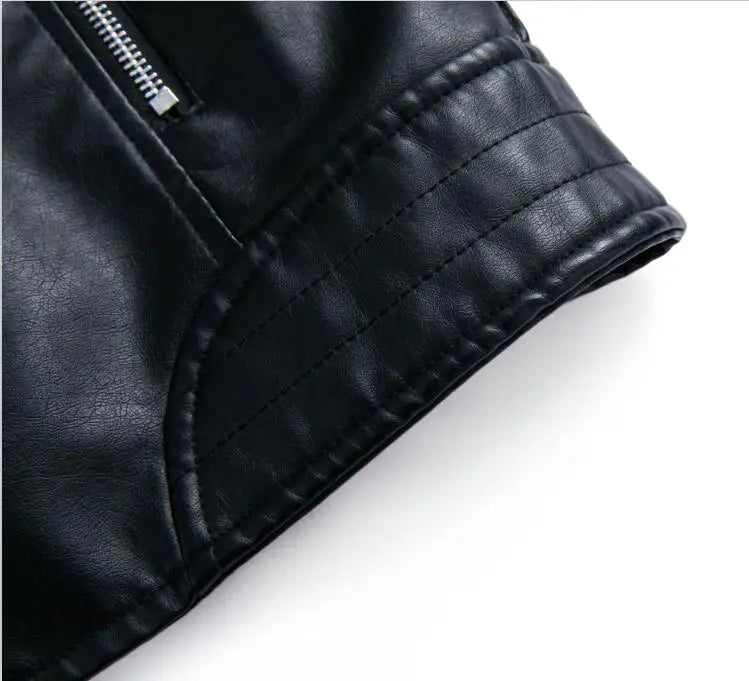 2026 New Fashion Women Faux Leather Jacket, Spring Autumn Zipper Casual Pu Coat, Female Biker Outerwear Ladies Clothes S-XXXL