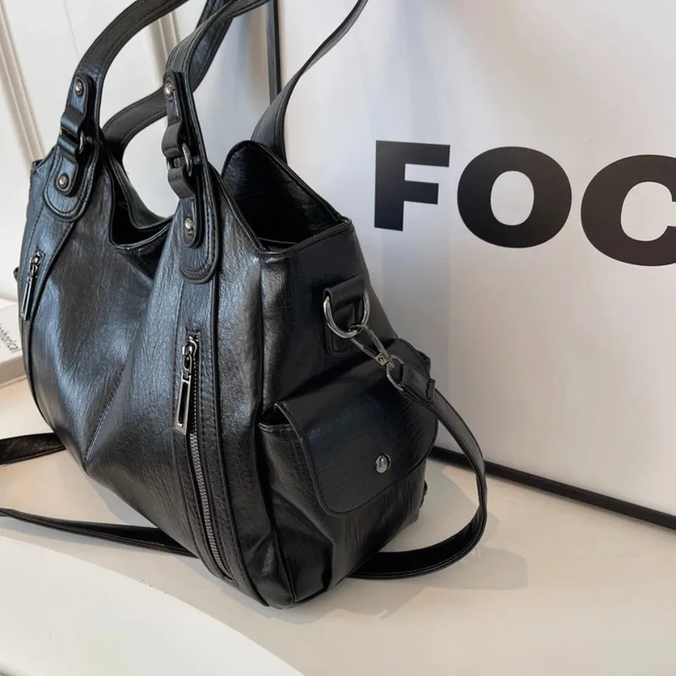 Daily Business Commuting Large Capacity Tote Hand Bags Soft Leather Shoulder Crossbody Bags for Women Handbags Sturdy Durable